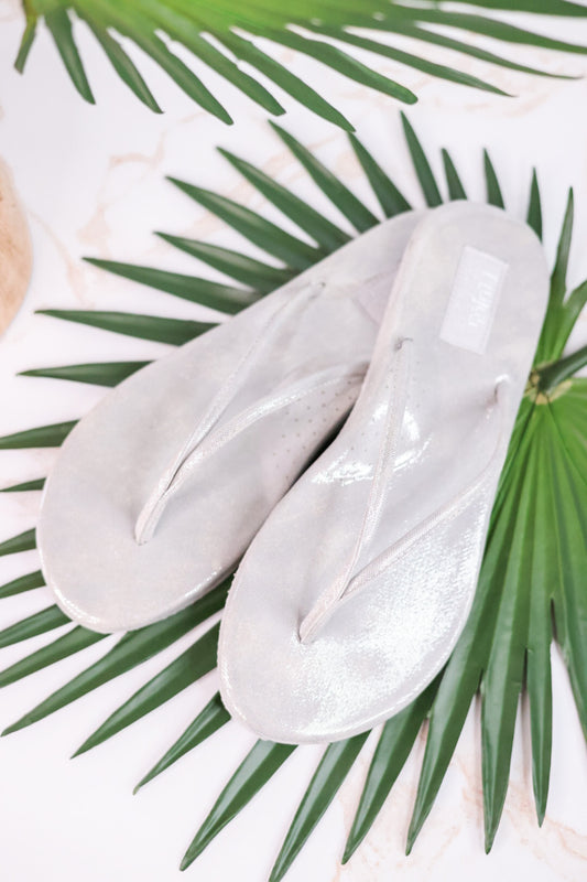 Disco Ball Silver Thong Sandals