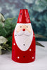 Large LED Light Up Tin Santa Candlestick Holder