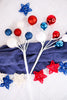 Red, White, & Blue Decorative Ball Pick (2 Styles)