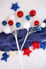 Red, White, & Blue Decorative Ball Pick (2 Styles)