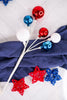 Red, White, & Blue Decorative Ball Pick (2 Styles)