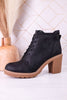 Broomstick Black Heeled Booties