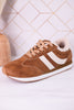 Cognac Jet Lag Sneakers With Sherpa Lining