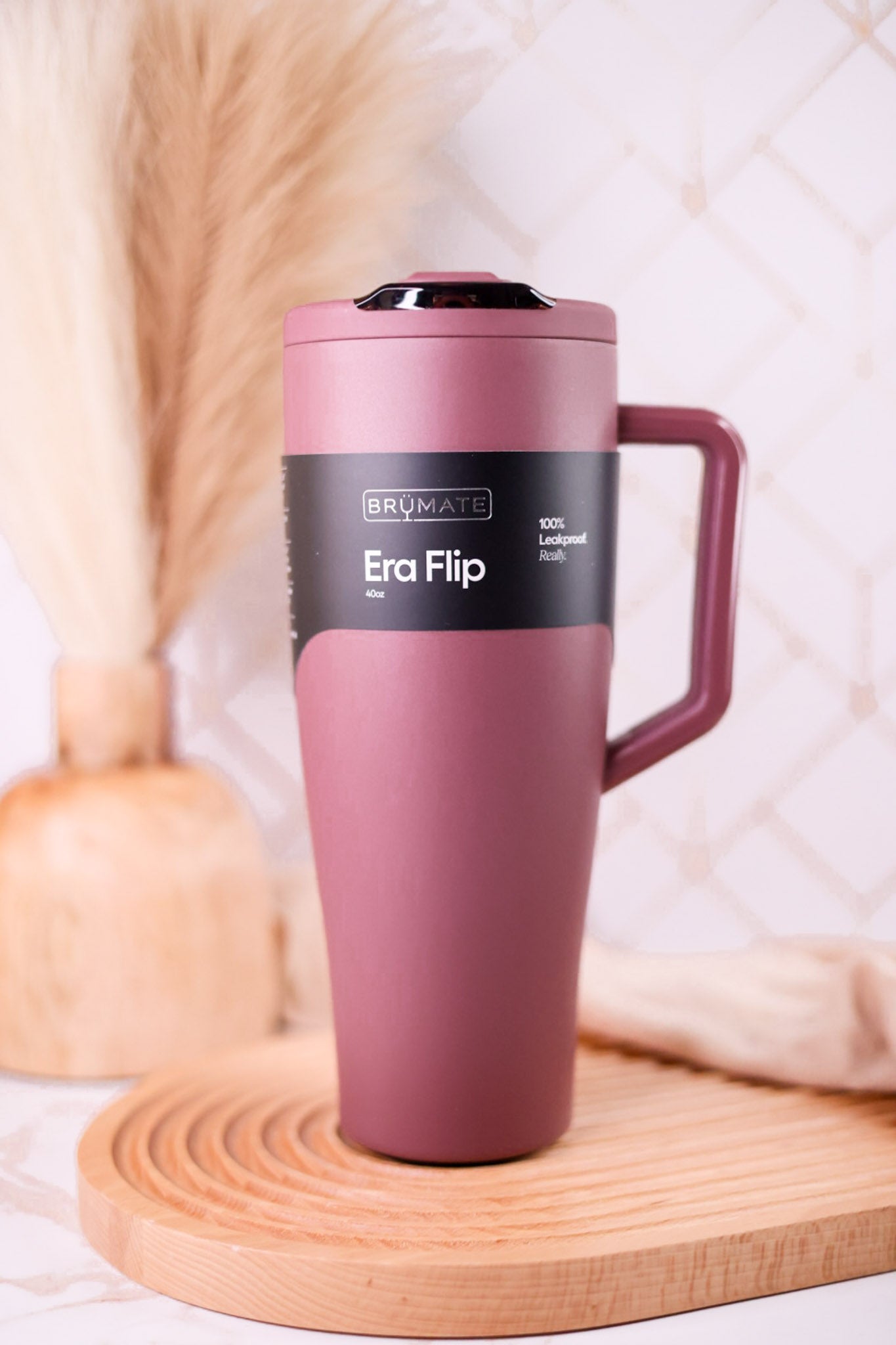 Brumate Rose Taupe 40oz Era Flip Tumbler