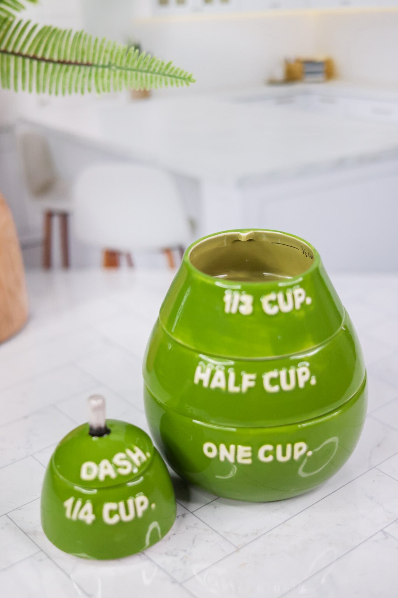 Green Pear Rae Dunn Measuring Cups Set