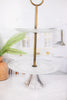 Embossed Two-Tiered Tea Service Stand