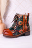 "The Cordea" Floral Embossed Camel Boots