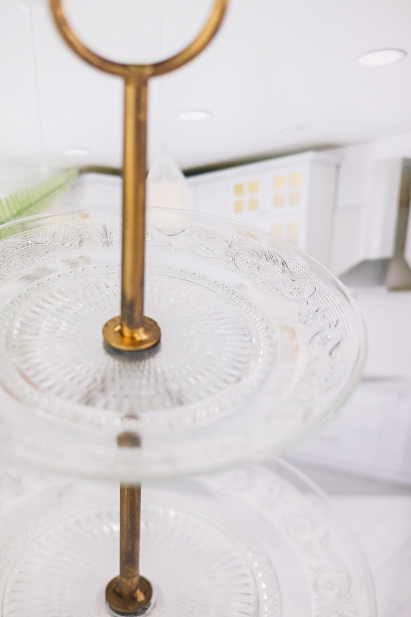 Embossed Two-Tiered Tea Service Stand