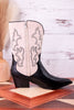 Somebody's Problem Cowboy Boots In Black & Ivory