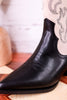 Somebody's Problem Cowboy Boots In Black & Ivory