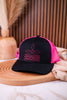 Black & Pink Bootstitch Licensed Wrangler Trucker Hat