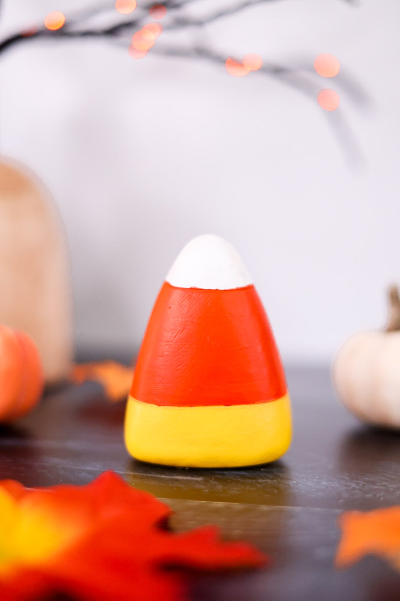Grinning Candy Corn Resin Figurine