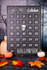 October Advent Calendar With Skull Magnet