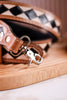 Wild West Checkered Leather Purse Strap