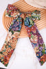 Floral Jacquard Fabric Jumbo Hair Bow Clip