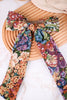 Floral Jacquard Fabric Jumbo Hair Bow Clip