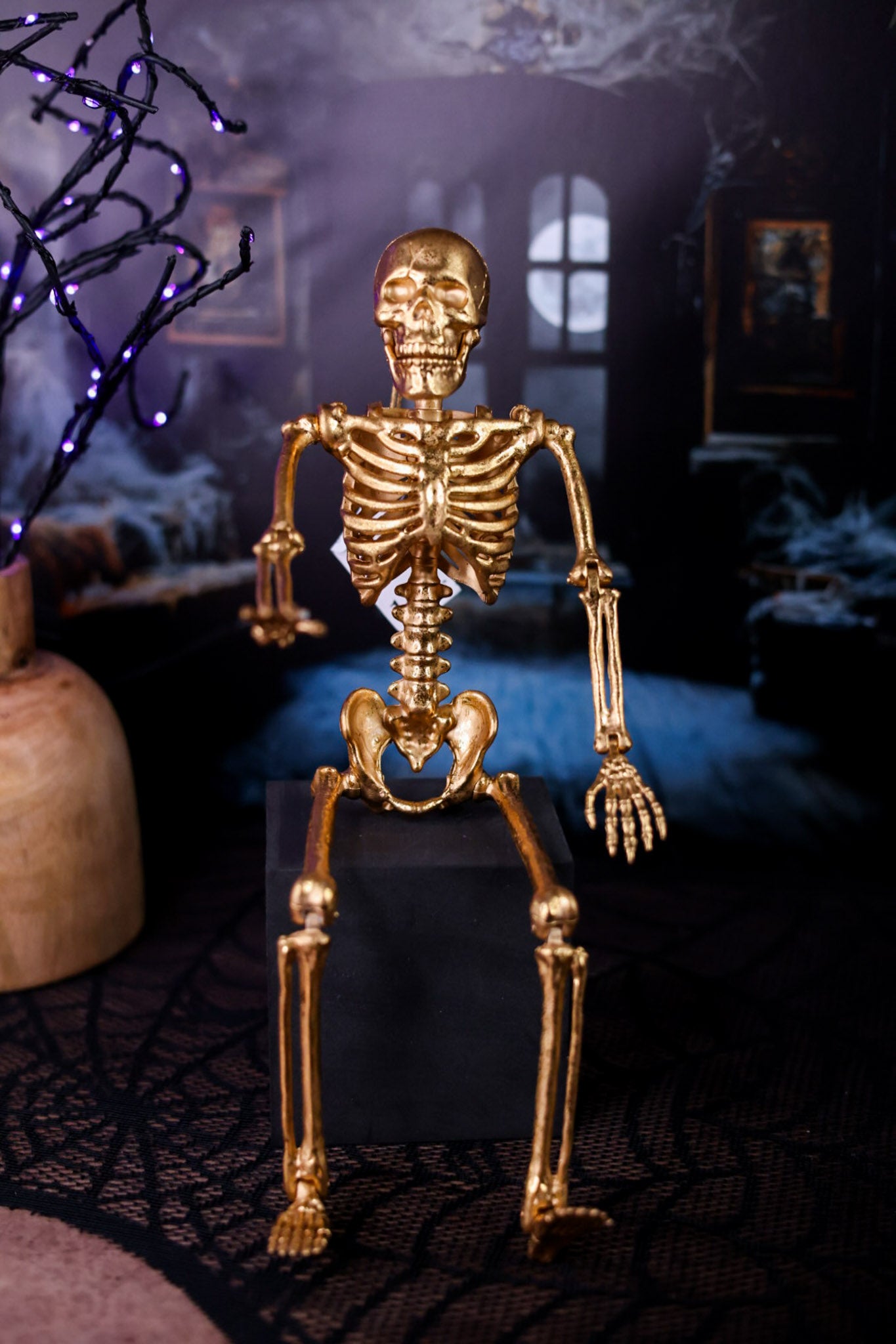 Gold Colored Posable Hangable Skeleton