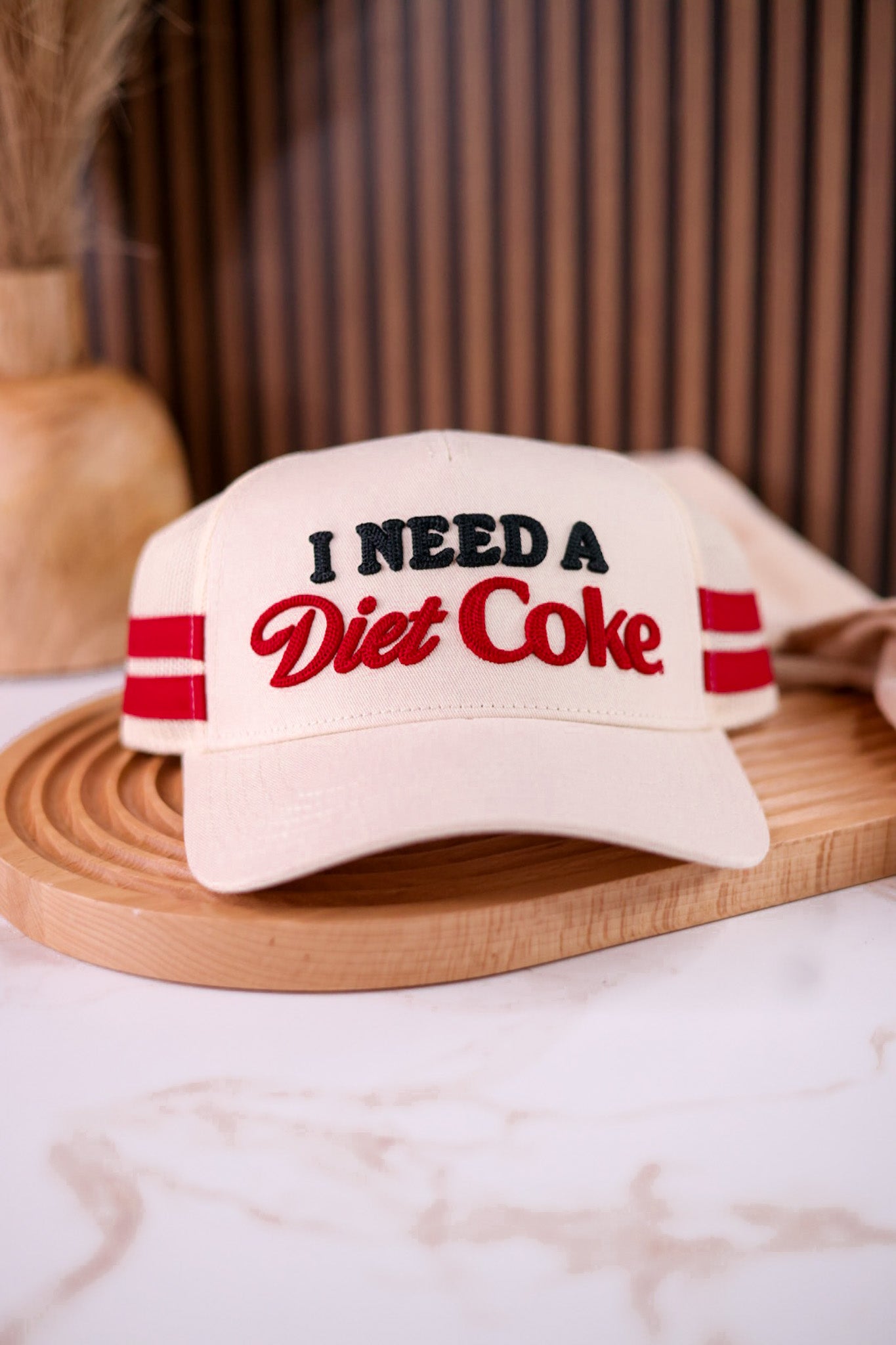 Licensed "I Need A Diet Coke" Embroidered Snap Back Hat