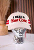Licensed "I Need A Diet Coke" Embroidered Snap Back Hat