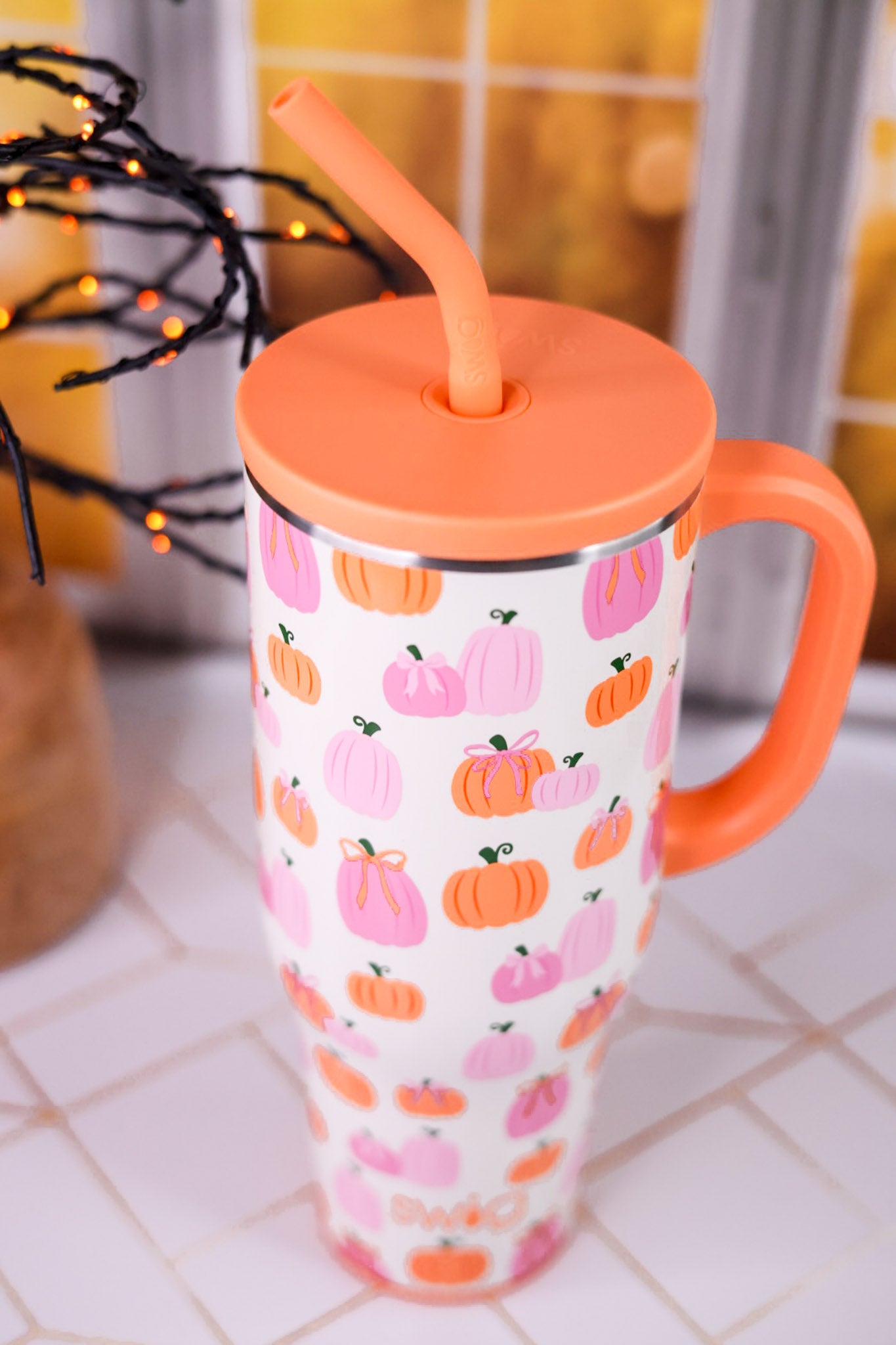 Pumpkins & Bows 40oz Mega Mug