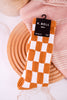 Marigold & White Checkered Socks