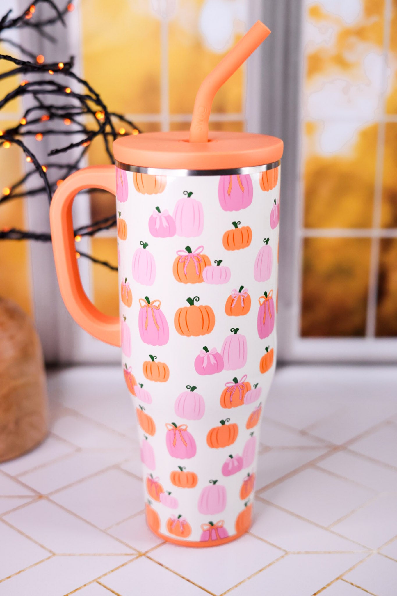 Pumpkins & Bows 40oz Mega Mug