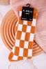 Marigold & White Checkered Socks