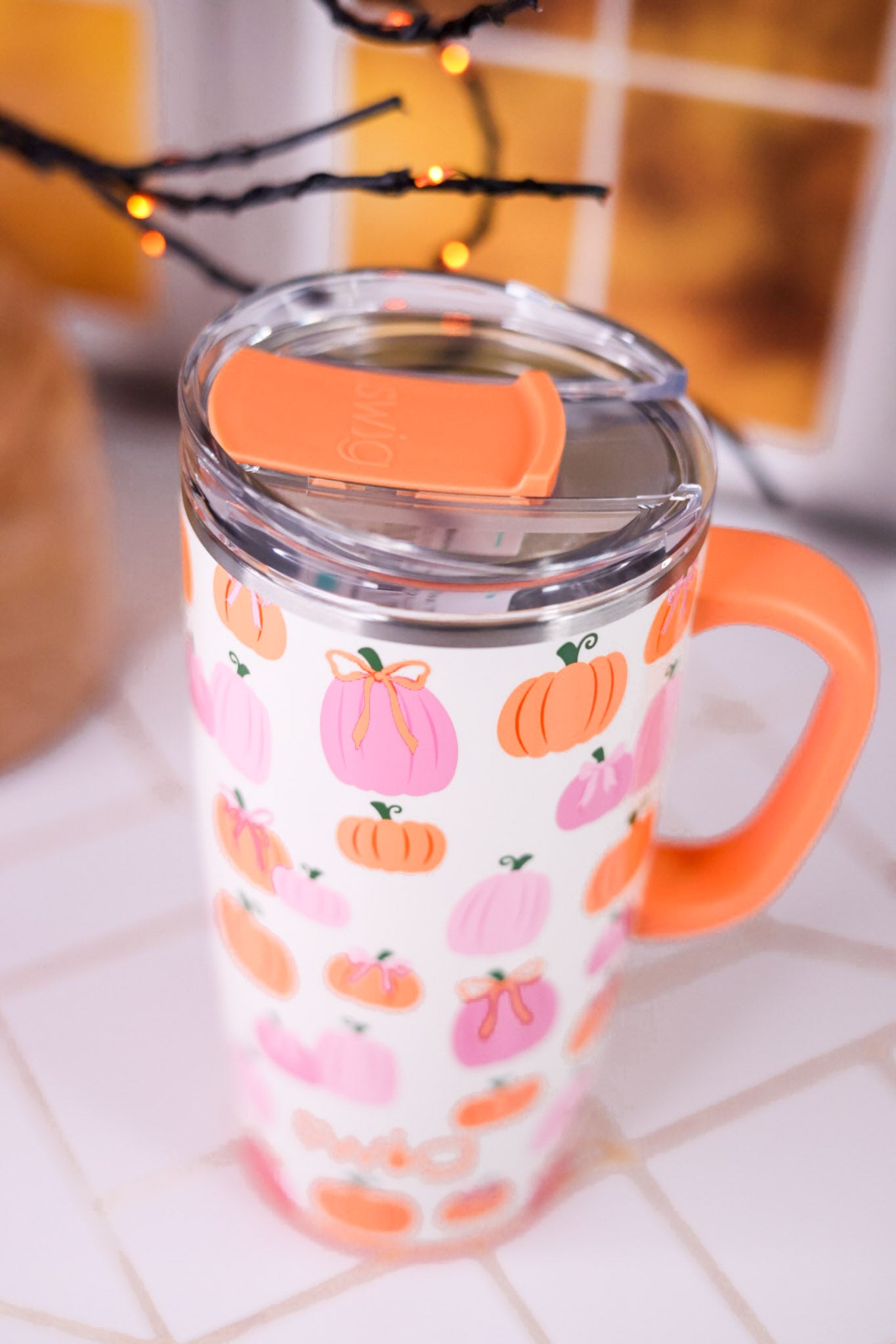 Pumpkins & Bows 22oz Travel Mug