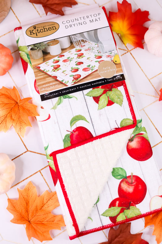 Apple Orchard Kitchen Countertop Drying Mat