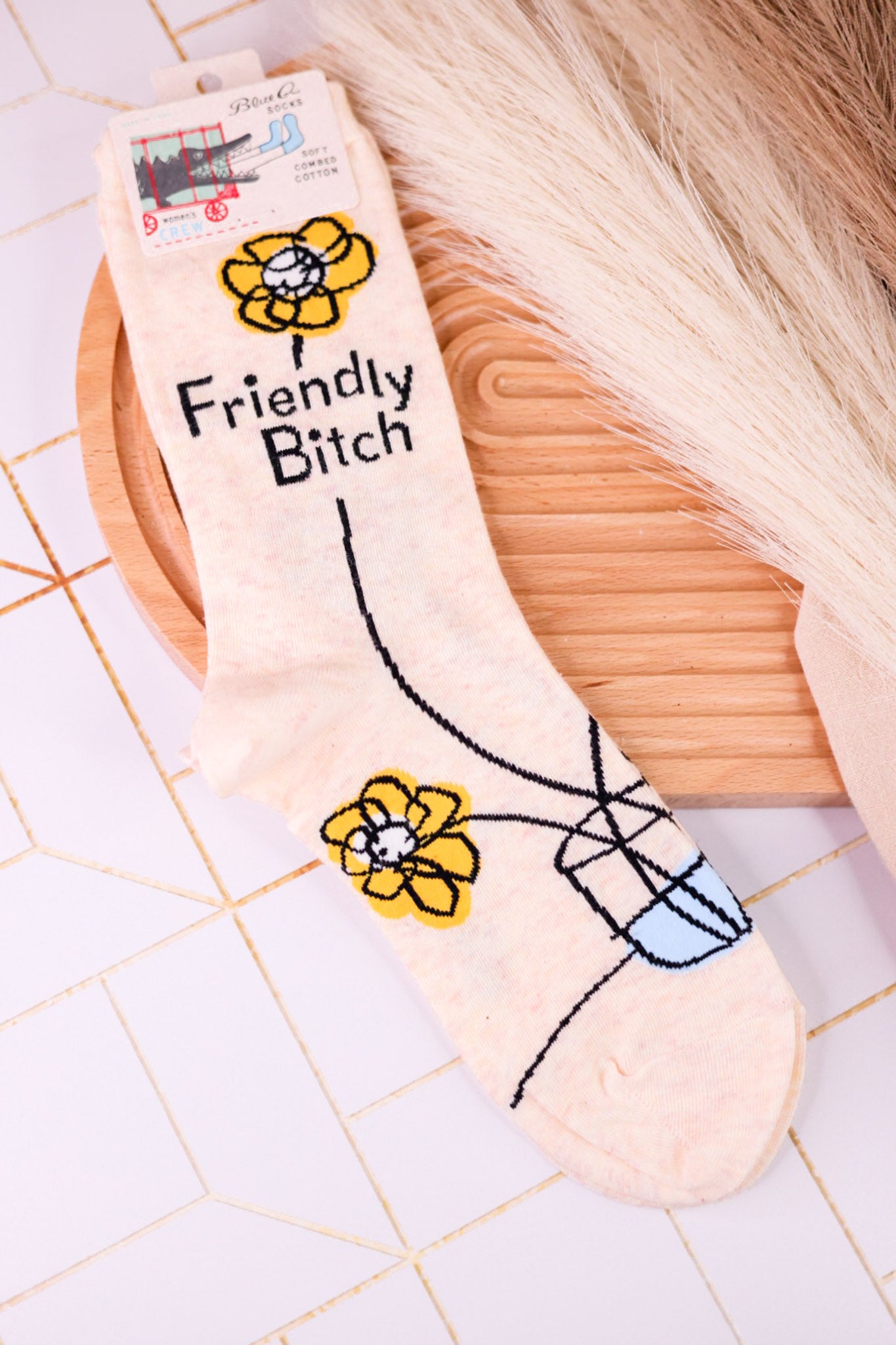 "Friendly Bitch" Women's Crew Socks