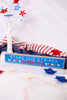 Wood and Enamel Patriotic Word Blocks