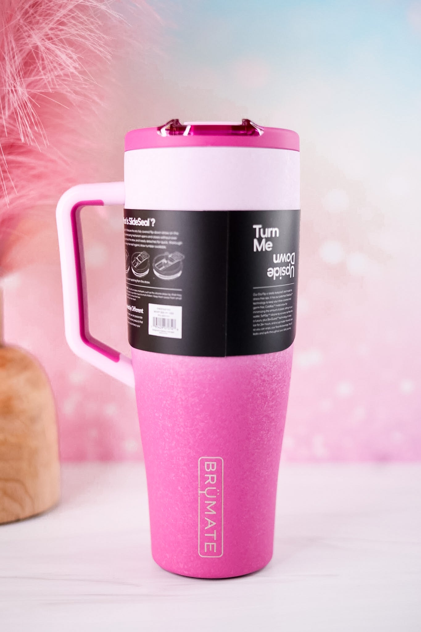 Brumate Frosted Rose 40oz Era Flip Tumbler
