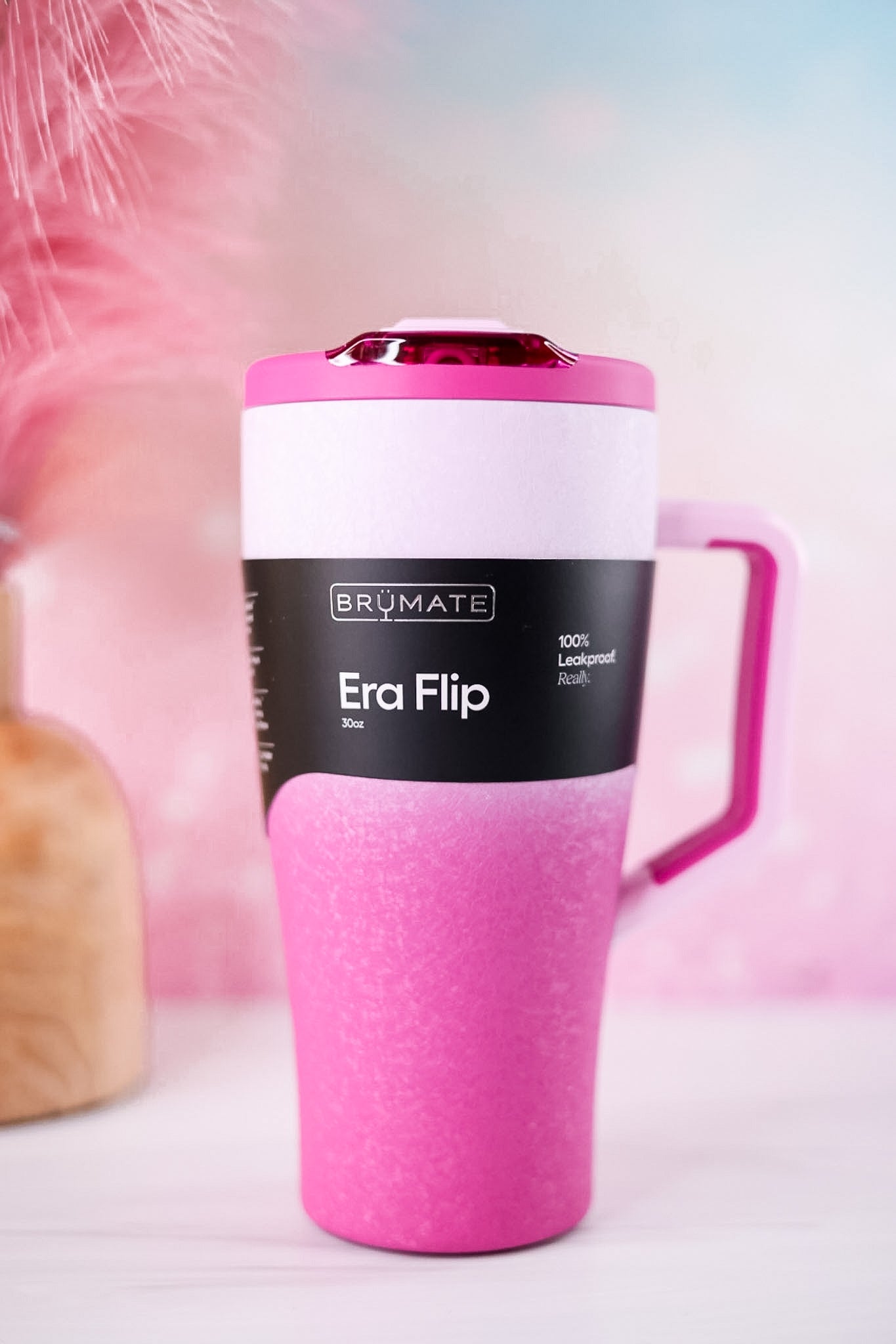 Brumate Frosted Rose 30oz Era Flip Tumbler
