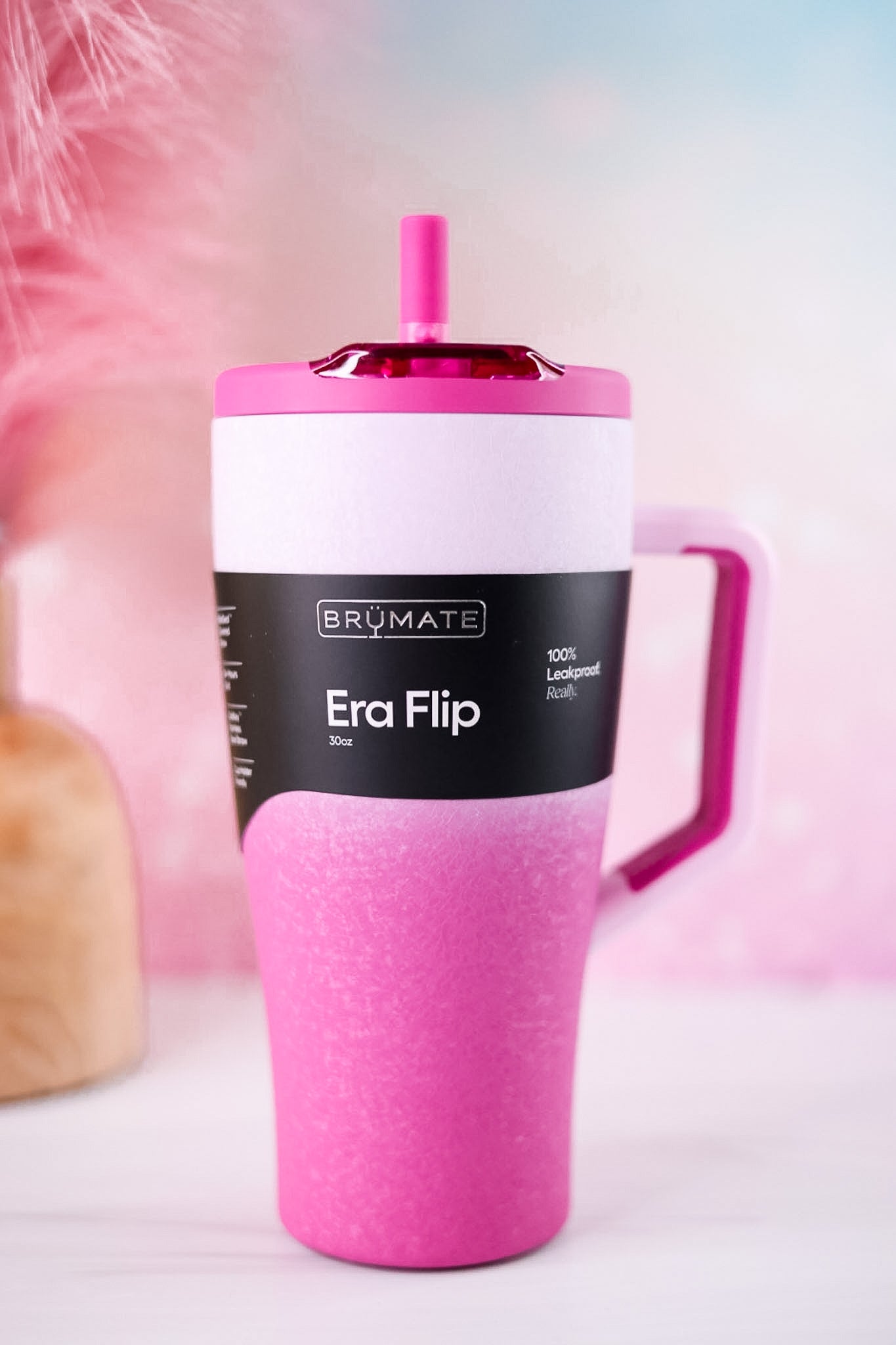 Brumate Frosted Rose 30oz Era Flip Tumbler