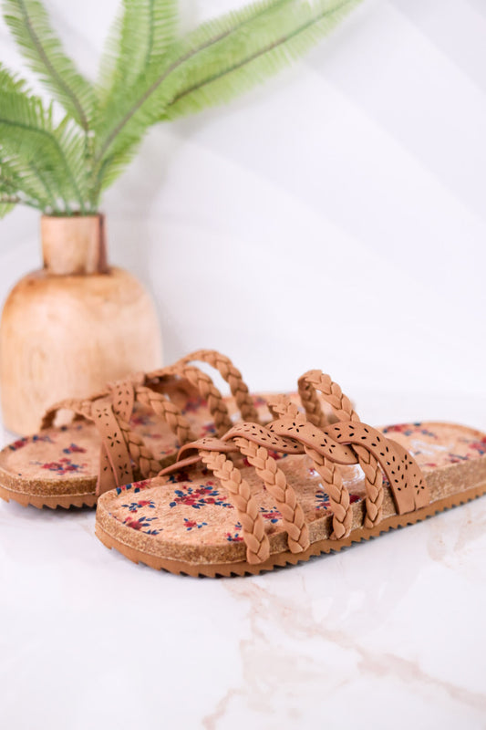 Jade Braided Sandals in Tan