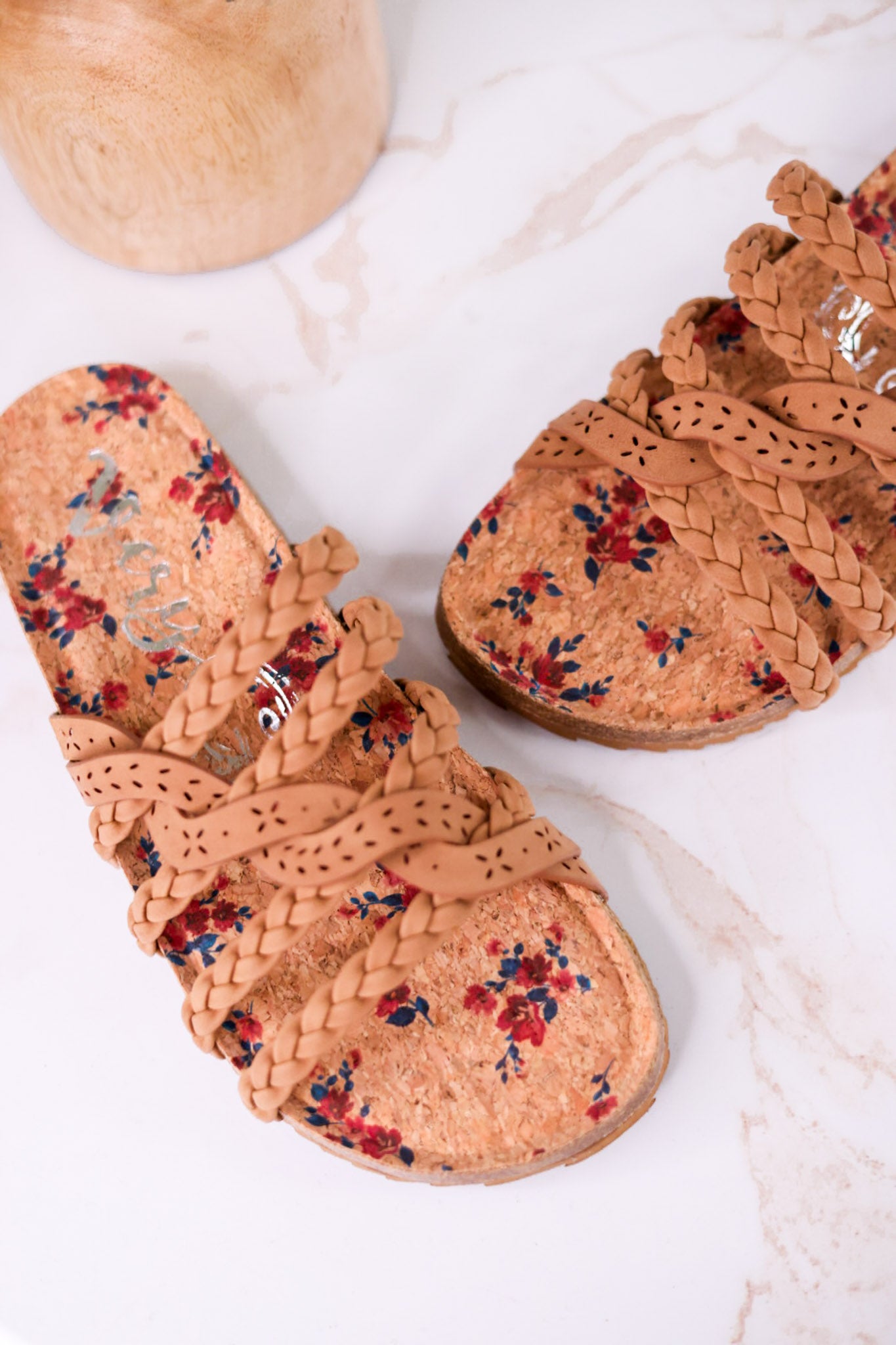Jade Braided Sandals in Tan