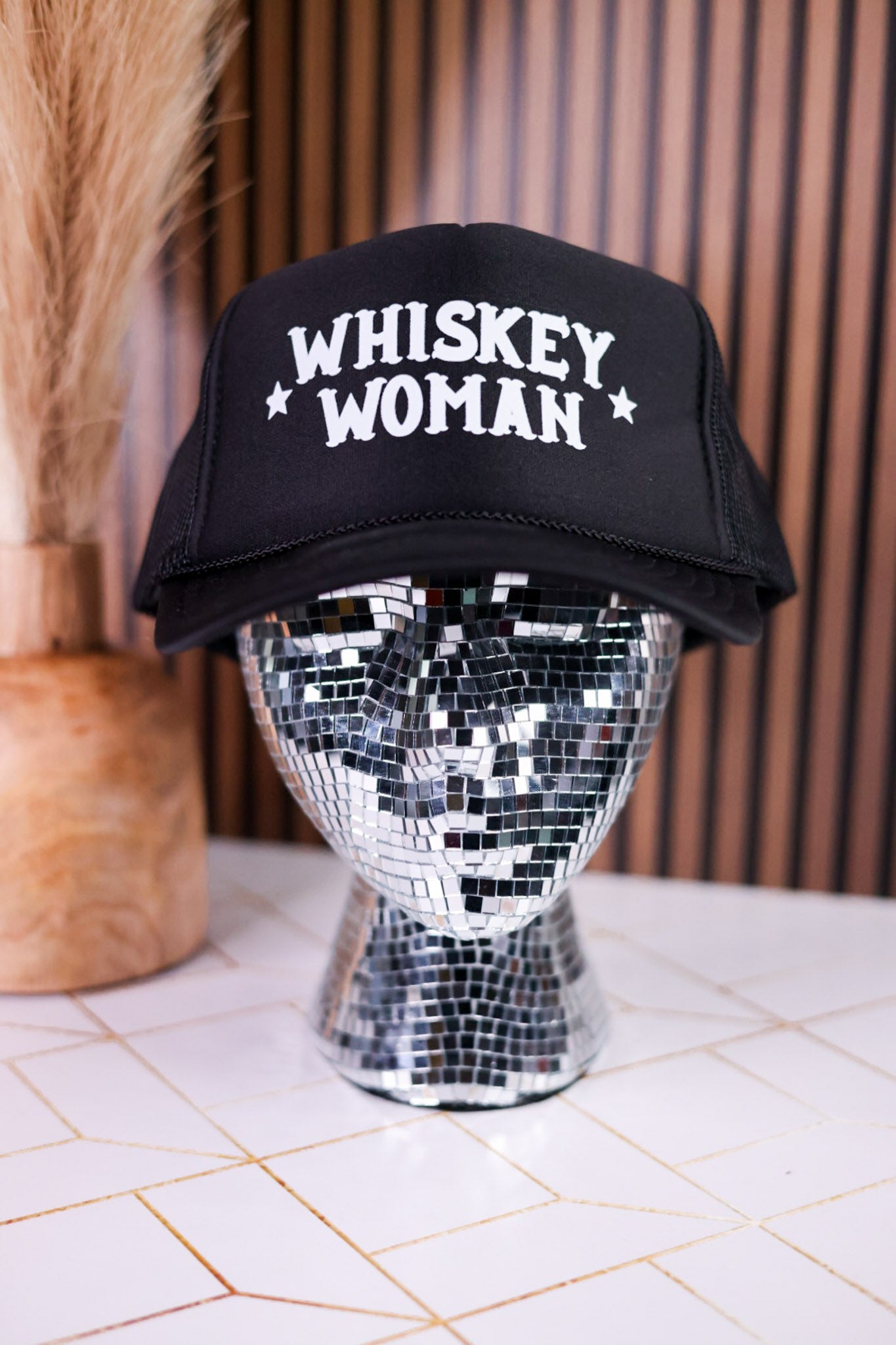 Black & White Whiskey Women Snapback Trucker Hat