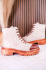 KInship Laced Leather Almond Bone Boots