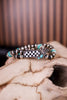 2 Layered Stretch Bracelet With Checkerboard Stone & Cactus Charm