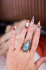 Teardrop Turquoise Stone Stretch Ring