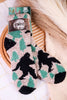 Sasquatch Print Fuzzy Crew Socks