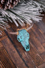 Turquoise Skull Ornament