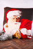 Embroidered Santa Claus Throw Pillow