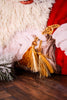 Embroidered Santa Claus Throw Pillow