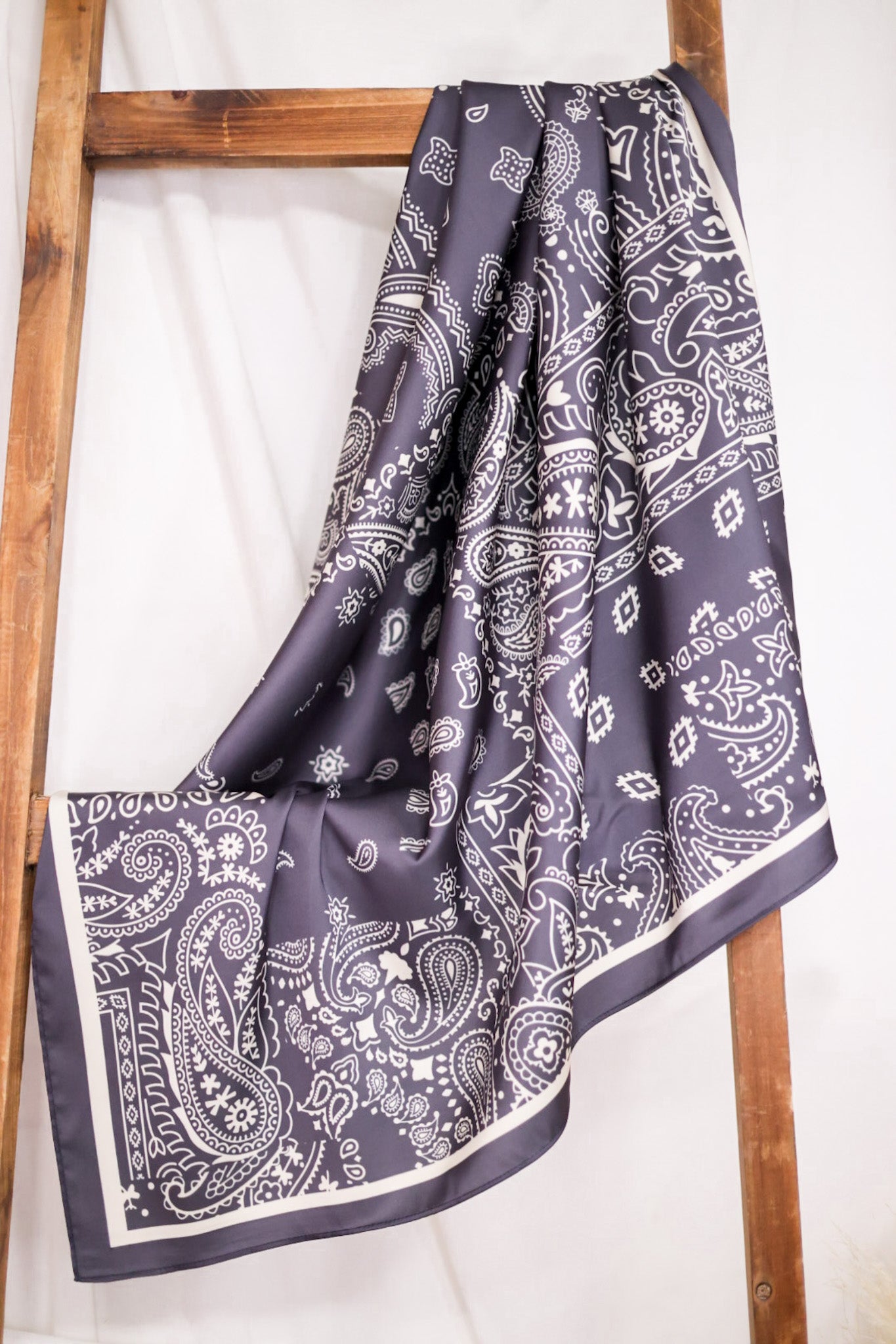 Charcoal Paisley Creek Wild Rag