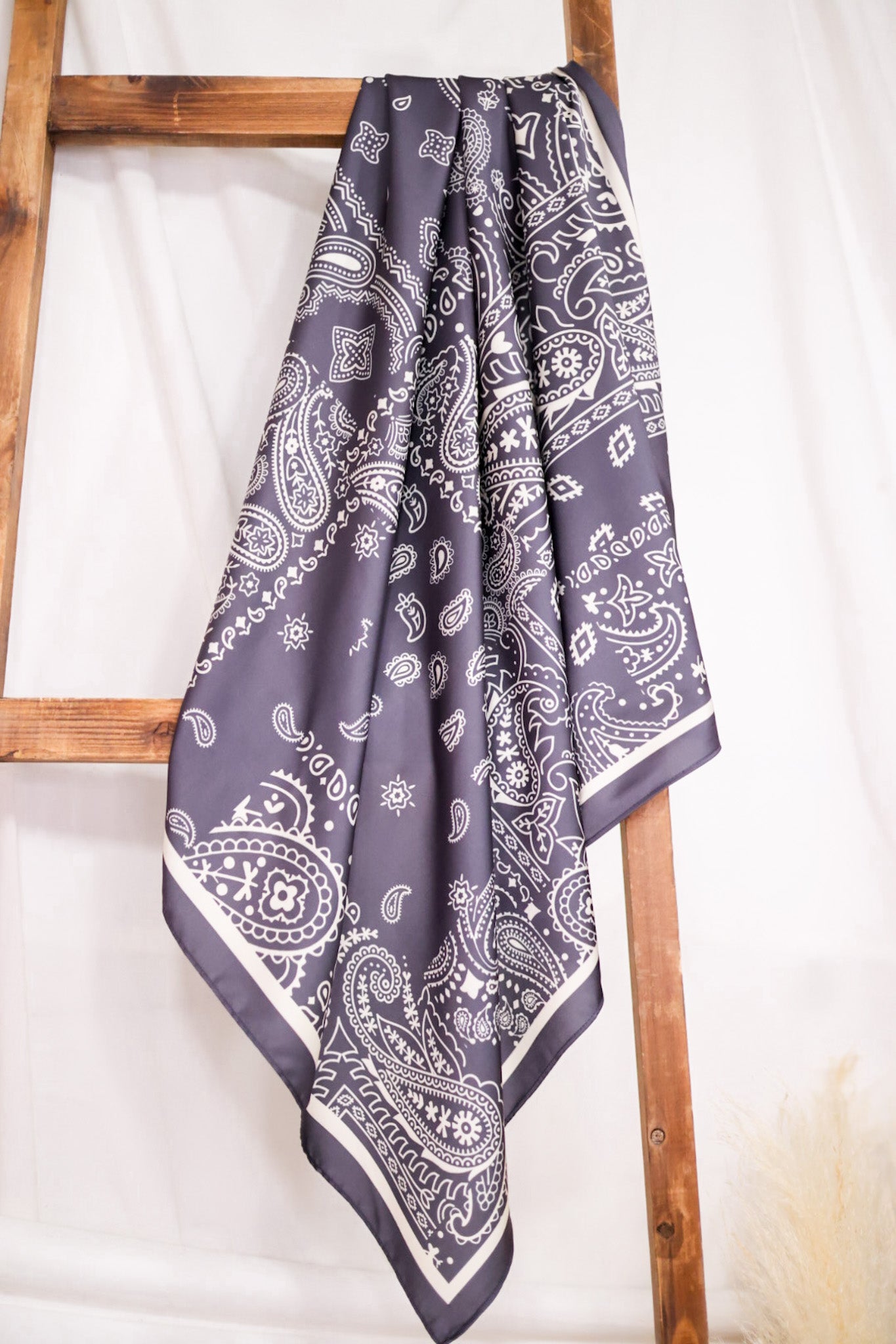Charcoal Paisley Creek Wild Rag