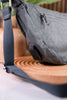 Gray Anti Theft Crescent Sling Bag