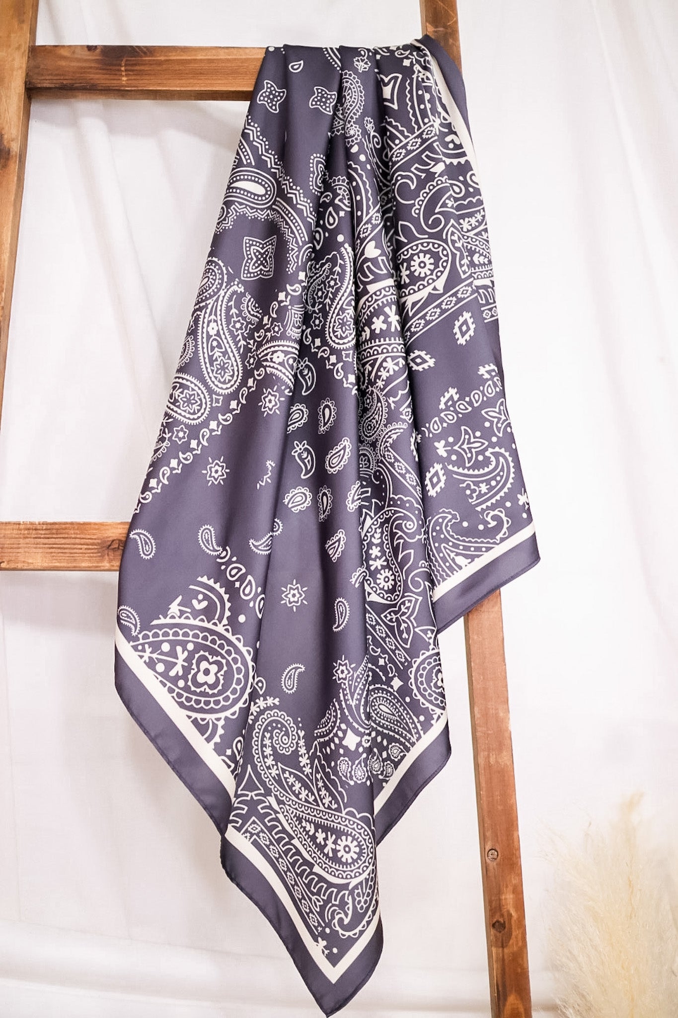 Charcoal Paisley Creek Wild Rag
