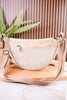 Anti Theft Crescent Sling Bag in Beige