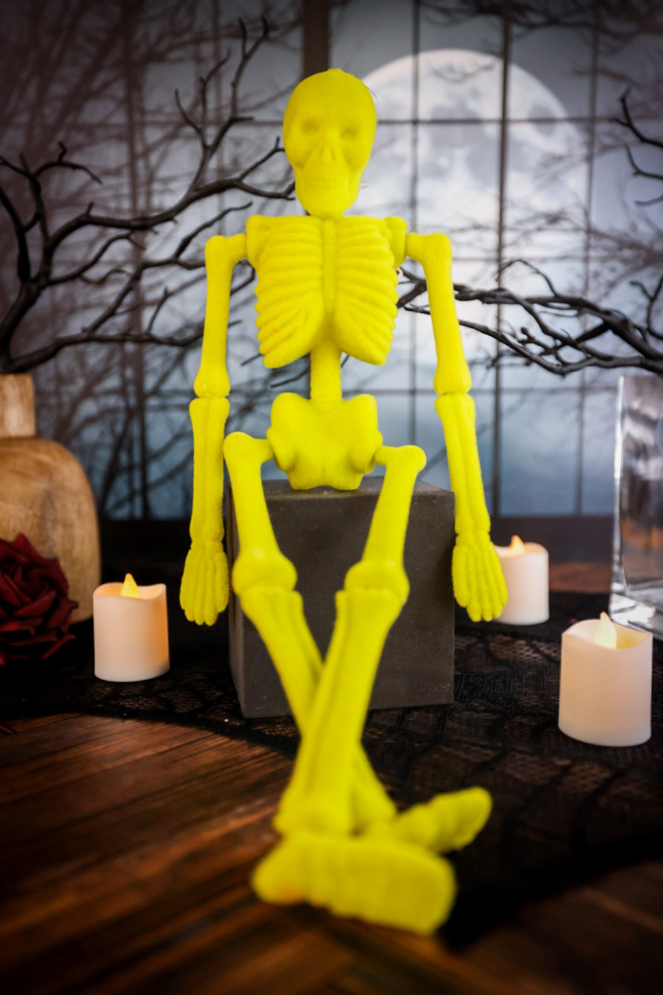 Flocked Skeleton Decor (Six Colors)